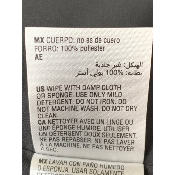 INC Womens Small Metallic Faux Leather Moto Jacket With Belt NWT - Picture 8 of 9